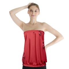 Valentine Day Logo Heart Ribbon Strapless Top by artworkshop