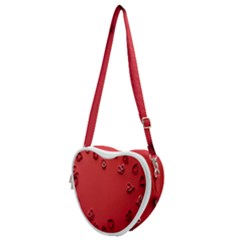 Valentine Day Logo Heart Ribbon Heart Shoulder Bag by artworkshop