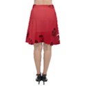 Valentine Day Logo Heart Ribbon Chiffon Wrap Front Skirt View2