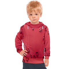 Valentine Day Logo Heart Ribbon Kids  Hooded Pullover by artworkshop