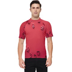 Valentine Day Logo Heart Ribbon Men s Short Sleeve Rash Guard by artworkshop