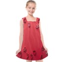 Valentine Day Logo Heart Ribbon Kids  Cross Back Dress View1