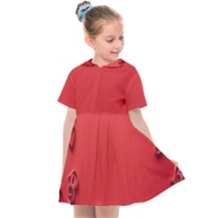 Valentine Day Logo Heart Ribbon Kids  Sailor Dress by artworkshop