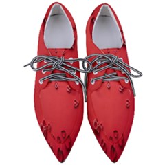 Valentine Day Logo Heart Ribbon Pointed Oxford Shoes by artworkshop