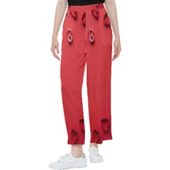 Valentine Day Logo Heart Ribbon Women s Pants  by artworkshop