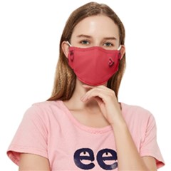 Valentine Day Logo Heart Ribbon Fitted Cloth Face Mask (adult) by artworkshop