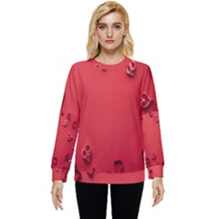 Valentine Day Logo Heart Ribbon Hidden Pocket Sweatshirt by artworkshop