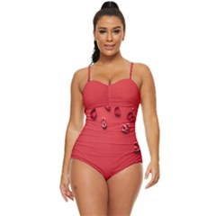 Valentine Day Logo Heart Ribbon Retro Full Coverage Swimsuit by artworkshop