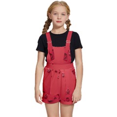 Valentine Day Logo Heart Ribbon Kids  Short Overalls by artworkshop