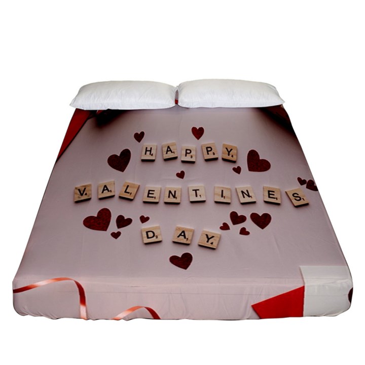 Valentine Gift Box Fitted Sheet (California King Size)