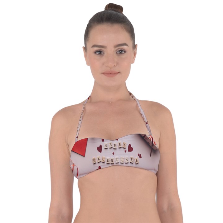 Valentine Gift Box Halter Bandeau Bikini Top