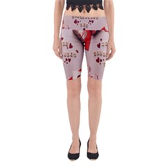 Valentine Gift Box Yoga Cropped Leggings by artworkshop