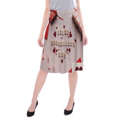 Valentine Gift Box Midi Beach Skirt by artworkshop