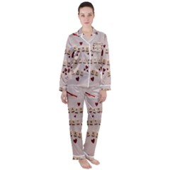 Valentine Gift Box Women s Long Sleeve Satin Pajamas Set	 by artworkshop