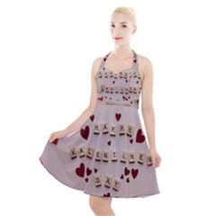 Valentine Gift Box Halter Party Swing Dress  by artworkshop