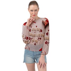 Valentine Gift Box Banded Bottom Chiffon Top