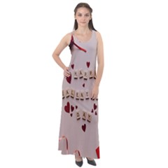 Valentine Gift Box Sleeveless Velour Maxi Dress by artworkshop