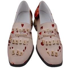 Valentine Gift Box Women s Chunky Heel Loafers by artworkshop