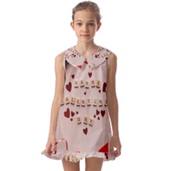 Valentine Gift Box Kids  Pilgrim Collar Ruffle Hem Dress by artworkshop