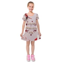 Valentine Gift Box Kids  Short Sleeve Velvet Dress by artworkshop