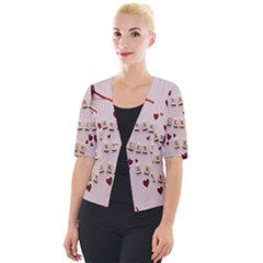 Valentine Gift Box Cropped Button Cardigan by artworkshop