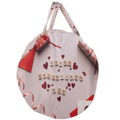 Valentine Gift Box Giant Round Zipper Tote by artworkshop