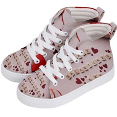 Valentine Gift Box Kids  Hi-top Skate Sneakers by artworkshop