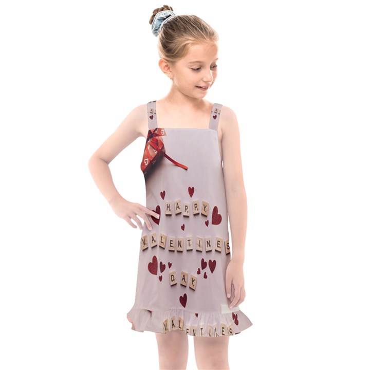 Valentine Gift Box Kids  Overall Dress