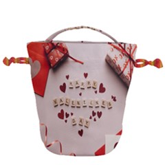 Valentine Gift Box Drawstring Bucket Bag by artworkshop