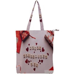 Valentine Gift Box Double Zip Up Tote Bag by artworkshop