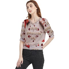 Valentine Gift Box Quarter Sleeve Blouse