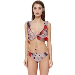 Valentine Gift Box Low Cut Ruffle Edge Bikini Set