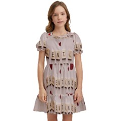 Valentine Gift Box Kids  Puff Sleeved Dress by artworkshop