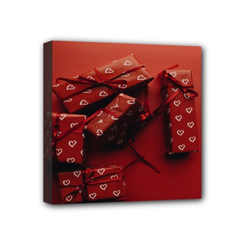 Valentines Gift Mini Canvas 4  X 4  (stretched) by artworkshop