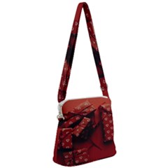 Valentines Gift Zipper Messenger Bag by artworkshop