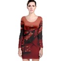 Valentines Gift Long Sleeve Velvet Bodycon Dress View1