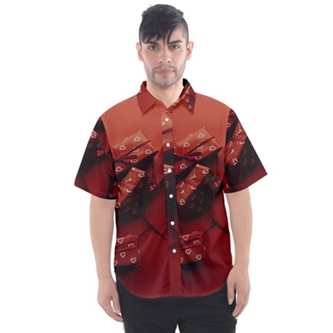 Valentines Gift Men s Short Sleeve Shirt by artworkshop