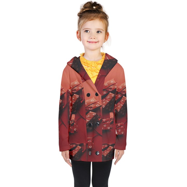 Valentines Gift Kids  Double Breasted Button Coat