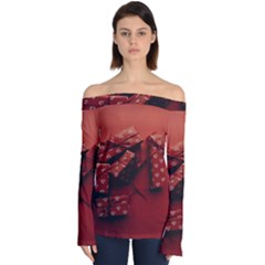 Valentines Gift Off Shoulder Long Sleeve Top by artworkshop