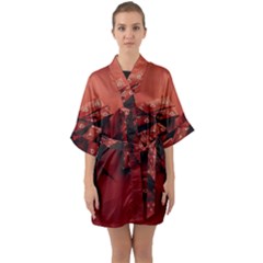 Valentines Gift Half Sleeve Satin Kimono  by artworkshop