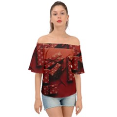 Valentines Gift Off Shoulder Short Sleeve Top by artworkshop