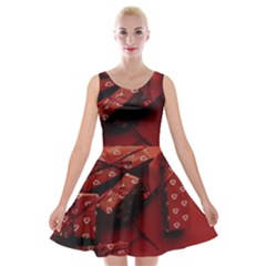 Valentines Gift Velvet Skater Dress by artworkshop