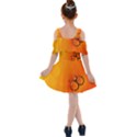 Wallpaper Liquid Bubbles Macro Orange Bright Kids  Shoulder Cutout Chiffon Dress View2