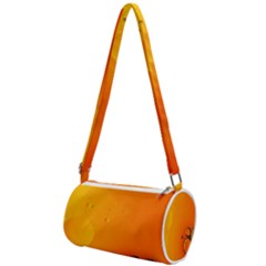 Wallpaper Liquid Bubbles Macro Orange Bright Mini Cylinder Bag by artworkshop