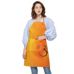 Wallpaper Liquid Bubbles Macro Orange Bright Pocket Apron by artworkshop