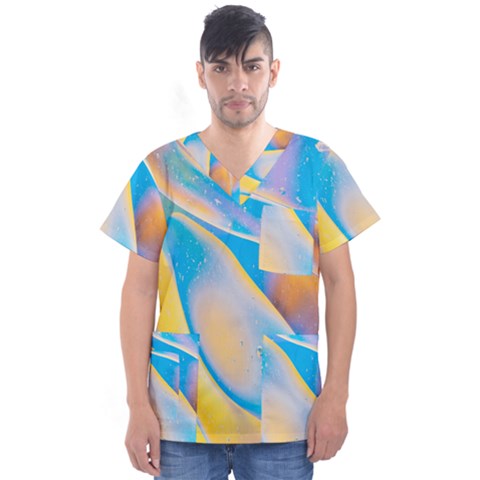 Water And Sunflower Oil Men s V-neck Scrub Top by artworkshop