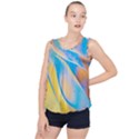 Water And Sunflower Oil Bubble Hem Chiffon Tank Top View1