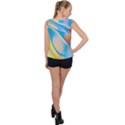 Water And Sunflower Oil Bubble Hem Chiffon Tank Top View2