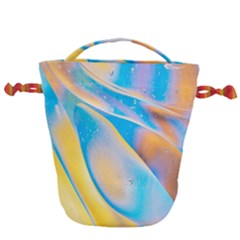 Water And Sunflower Oil Drawstring Bucket Bag by artworkshop