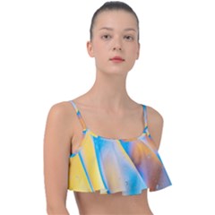 Water And Sunflower Oil Frill Bikini Top by artworkshop